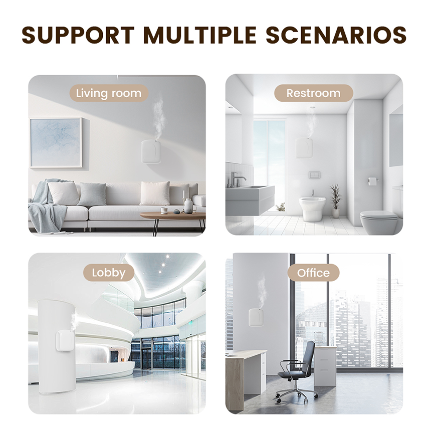 Scenthope X2Wind Wall Mounted Home Air Freshener Aromatherapy Waterless Essential Oil Diffuser Fragrance Dispenser